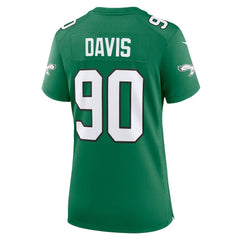Jordan Davis Philadelphia Eagles Women's Alternate Game Jersey Kelly Green | Nike for Sale