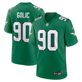 Mike Golic Philadelphia Eagles Retired Player Alternate Game Jersey Kelly Green | Nike for Sale