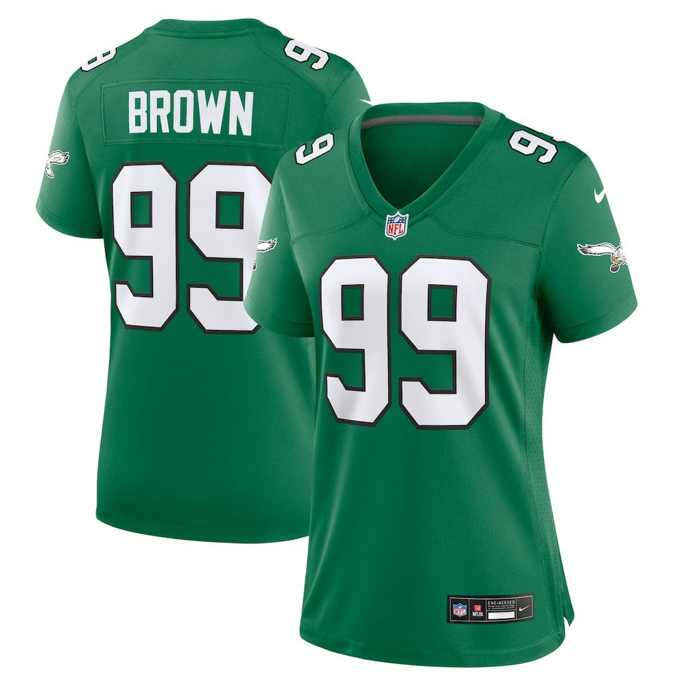 Jerome Brown Philadelphia Eagles Women's Alternate Game Jersey Kelly Green | Nike for Sale