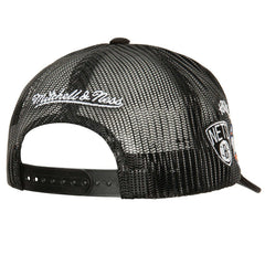 Brooklyn Nets Times Up Classic Script Cord Trucker Hat Black - NBA