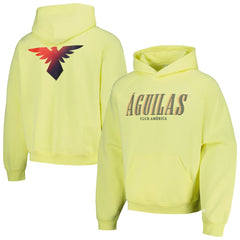 Club America Team Oversized Raglan Pullover Hoodie Yellow - FIFA World CUP