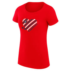 Washington Capitals G-III 4Her by Carl Banks Women's Super-Slim Fit Lightweight Heart T-Shirt - Red - NHL