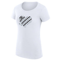 Los Angeles Kings G-III 4Her by Carl Banks Women's Super-Slim Fit Lightweight Heart T-Shirt - White - NHL