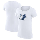 St. Louis Blues G-III 4Her by Carl Banks Women's Super-Slim Fit Lightweight Heart T-Shirt - White - NHL