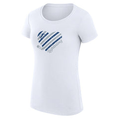 Tampa Bay Lightning G-III 4Her by Carl Banks Women's Super-Slim Fit Lightweight Heart T-Shirt - White - NHL