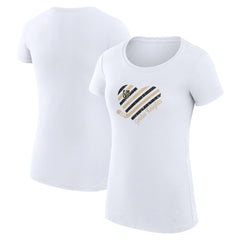 Vegas Golden Knights G-III 4Her by Carl Banks Women's Super-Slim Fit Lightweight Heart T-Shirt - White - NHL