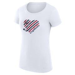 Washington Capitals G-III 4Her by Carl Banks Women's Super-Slim Fit Lightweight Heart T-Shirt - White - NHL