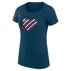 Florida Panthers G-III 4Her by Carl Banks Women's Super-Slim Fit Lightweight Heart T-Shirt - Navy - NHL