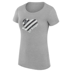 Los Angeles Kings G-III 4Her by Carl Banks Women's Super-Slim Fit Lightweight Heart T-Shirt - Heather Gray - NHL