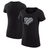 Los Angeles Kings G-III 4Her by Carl Banks Women's Super-Slim Fit Lightweight Heart T-Shirt - Black - NHL