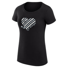 Los Angeles Kings G-III 4Her by Carl Banks Women's Super-Slim Fit Lightweight Heart T-Shirt - Black - NHL