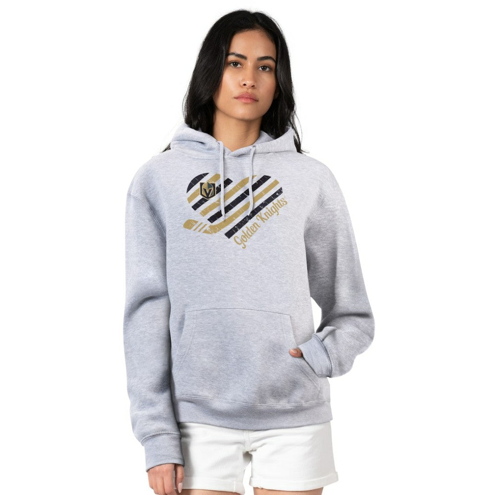 Vegas Golden Knights G-III 4Her by Carl Banks Women's Heart Pullover Hoodie - Heather Gray - NHL
