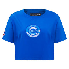 Chicago Cubs Pro Standard Women's Painted Sky Boxy Cropped T-Shirt - MLB