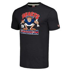 New York Giants Homage Unisex Monsters of the Gridiron Halloween Tri-Blend T-Shirt Charcoal | NFL