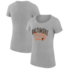 Baltimore Orioles G-III 4Her by Carl Banks Women's Super-Slim Fit Lightweight Filigree Team T-Shirt - MLB
