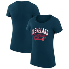 Cleveland Guardians G-III 4Her by Carl Banks Women's Super-Slim Fit Lightweight Filigree Team T-Shirt - MLB