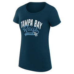 Tampa Bay Rays G-III 4Her by Carl Banks Women's Super-Slim Fit Lightweight Filigree Team T-Shirt - MLB