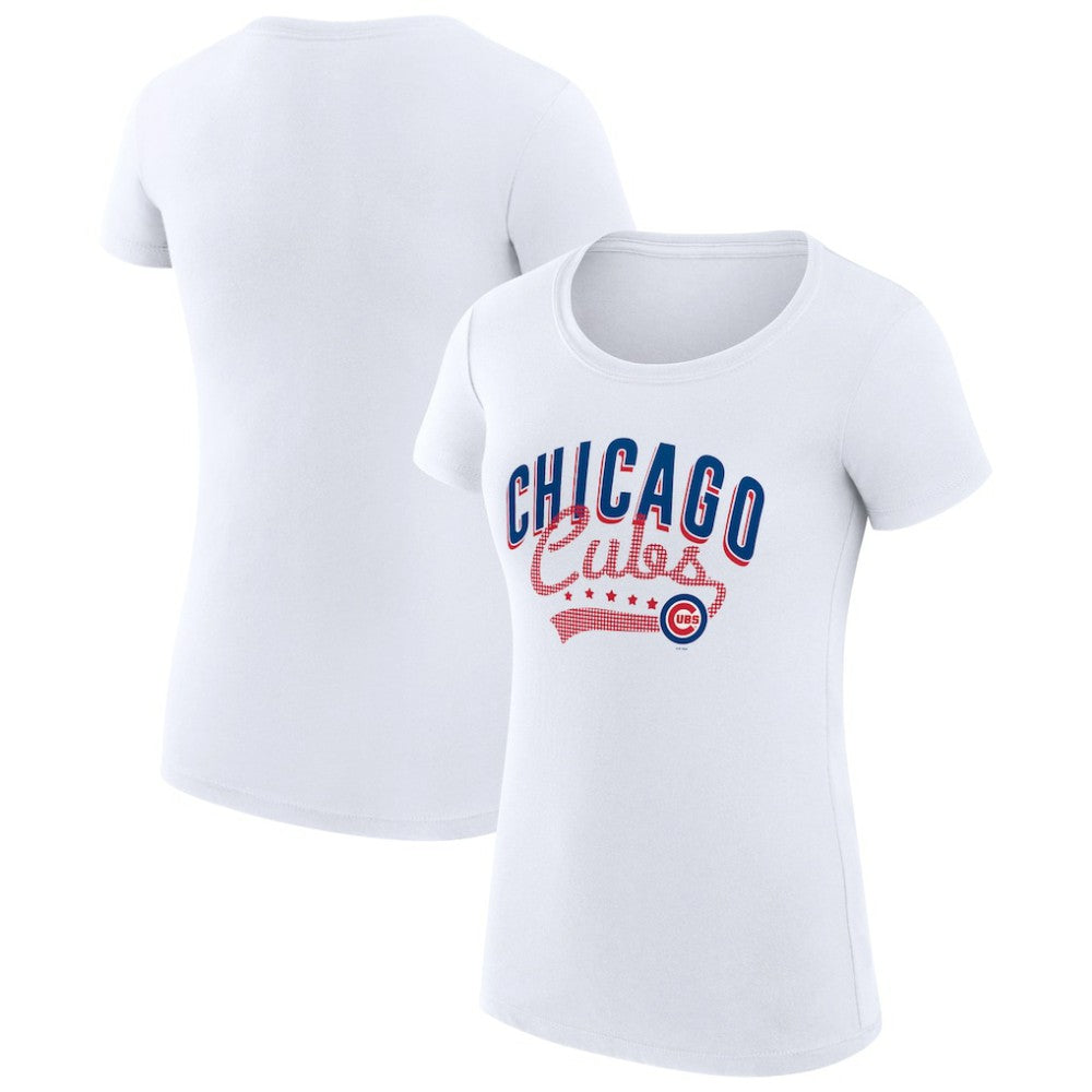 Chicago Cubs G-III 4Her by Carl Banks Women's Super-Slim Fit Lightweight Filigree Team T-Shirt - MLB