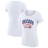 Chicago Cubs G-III 4Her by Carl Banks Women's Super-Slim Fit Lightweight Filigree Team T-Shirt - MLB