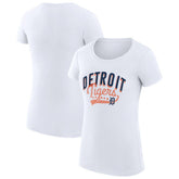 Detroit Tigers G-III 4Her by Carl Banks Women's Super-Slim Fit Lightweight Filigree Team T-Shirt - MLB