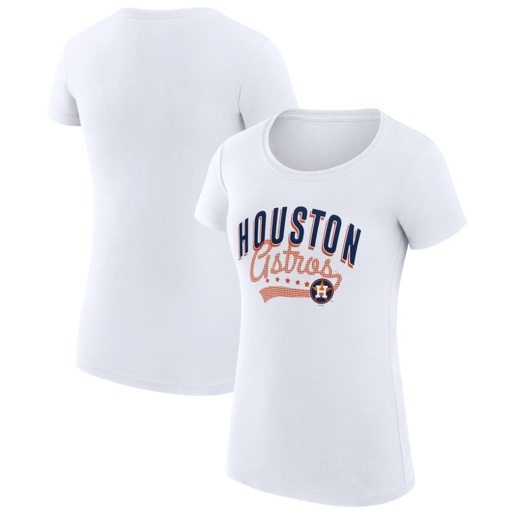 Houston Astros G-III 4Her by Carl Banks Women's Super-Slim Fit Lightweight Filigree Team T-Shirt - MLB