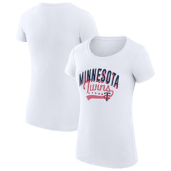 Minnesota Twins G-III 4Her by Carl Banks Women's Super-Slim Fit Lightweight Filigree Team T-Shirt - MLB
