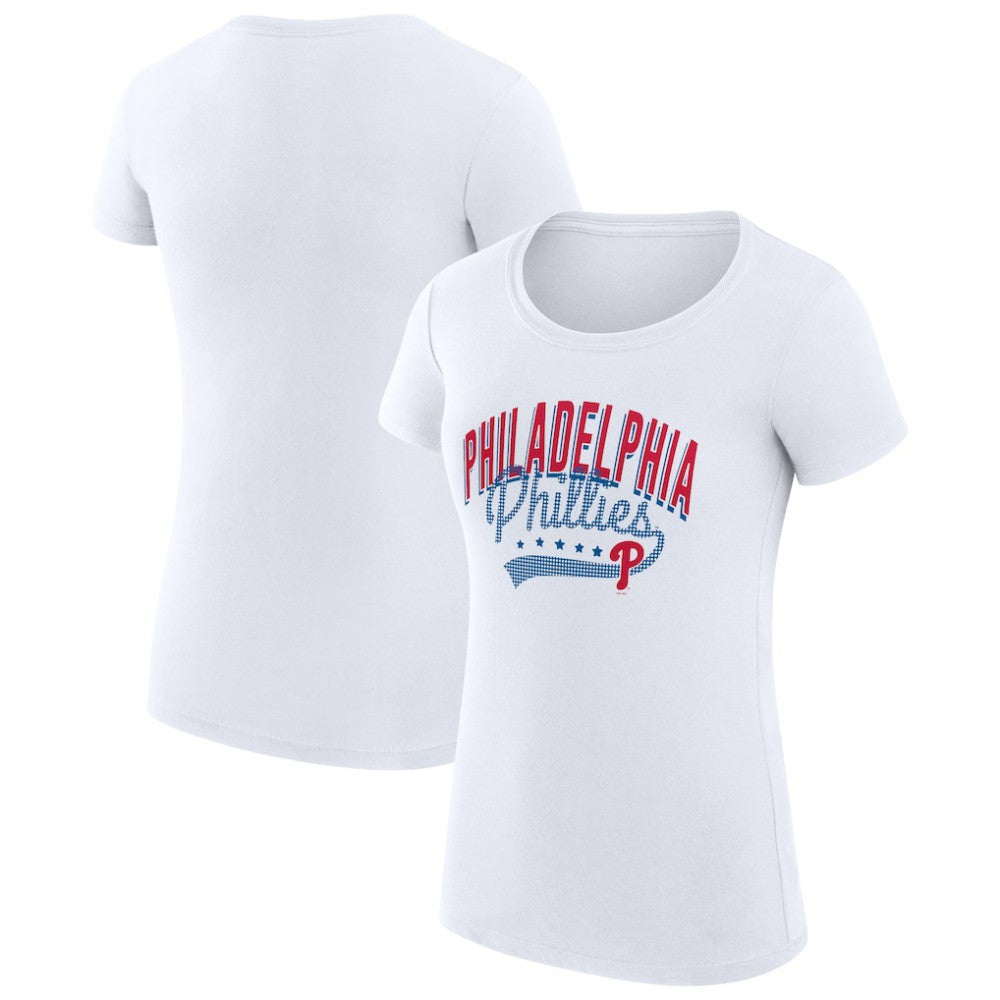 Philadelphia Phillies G-III 4Her by Carl Banks Women's Super-Slim Fit Lightweight Filigree Team T-Shirt - MLB