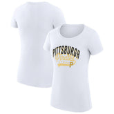 Pittsburgh Pirates G-III 4Her by Carl Banks Women's Super-Slim Fit Lightweight Filigree Team T-Shirt - MLB