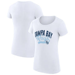 Tampa Bay Rays G-III 4Her by Carl Banks Women's Super-Slim Fit Lightweight Filigree Team T-Shirt - MLB