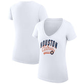 Houston Astros G-III 4Her by Carl Banks Women's Super-Slim Fit Lightweight Filigree Team V-Neck T-Shirt - MLB