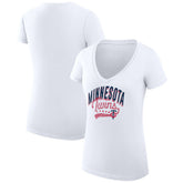 Minnesota Twins G-III 4Her by Carl Banks Women's Super-Slim Fit Lightweight Filigree Team V-Neck T-Shirt - MLB