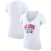 St. Louis Cardinals G-III 4Her by Carl Banks Women's Super-Slim Fit Lightweight Filigree Team V-Neck T-Shirt - MLB