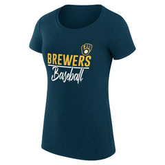 Milwaukee Brewers G-III 4Her by Carl Banks Women's Super-Slim Fit Lightweight Team Graphic T-Shirt - MLB