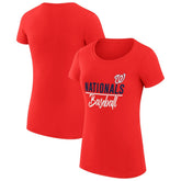 Washington Nationals G-III 4Her by Carl Banks Women's Super-Slim Fit Lightweight Team Graphic T-Shirt - MLB