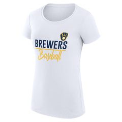 Milwaukee Brewers G-III 4Her by Carl Banks Women's Super-Slim Fit Lightweight Team Graphic T-Shirt - MLB