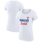 Texas Rangers G-III 4Her by Carl Banks Women's Super-Slim Fit Lightweight Team Graphic T-Shirt - MLB