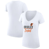 Baltimore Orioles G-III 4Her by Carl Banks Women's Super-Slim Fit Lightweight Team Graphic V-Neck T-Shirt - MLB