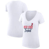 Boston Red Sox G-III 4Her by Carl Banks Women's Super-Slim Fit Lightweight Team Graphic V-Neck T-Shirt - MLB