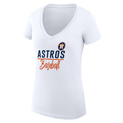 Houston Astros G-III 4Her by Carl Banks Women's Super-Slim Fit Lightweight Team Graphic V-Neck T-Shirt - MLB