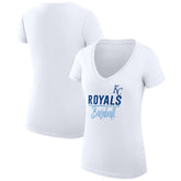 Kansas City Royals G-III 4Her by Carl Banks Women's Super-Slim Fit Lightweight Team Graphic V-Neck T-Shirt - MLB