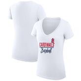 St. Louis Cardinals G-III 4Her by Carl Banks Women's Super-Slim Fit Lightweight Team Graphic V-Neck T-Shirt - MLB