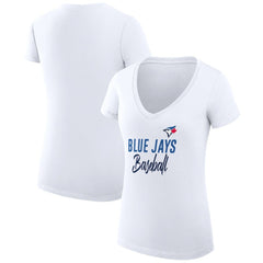 Toronto Blue Jays G-III 4Her by Carl Banks Women's Super-Slim Fit Lightweight Team Graphic V-Neck T-Shirt - MLB