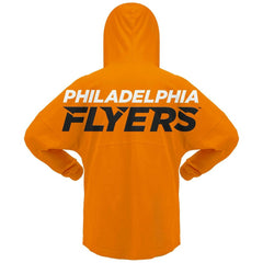 Philadelphia Flyers Fanatics Women's Jersey Lace-Up V-Neck Long Sleeve Hoodie T-Shirt - Orange - NHL