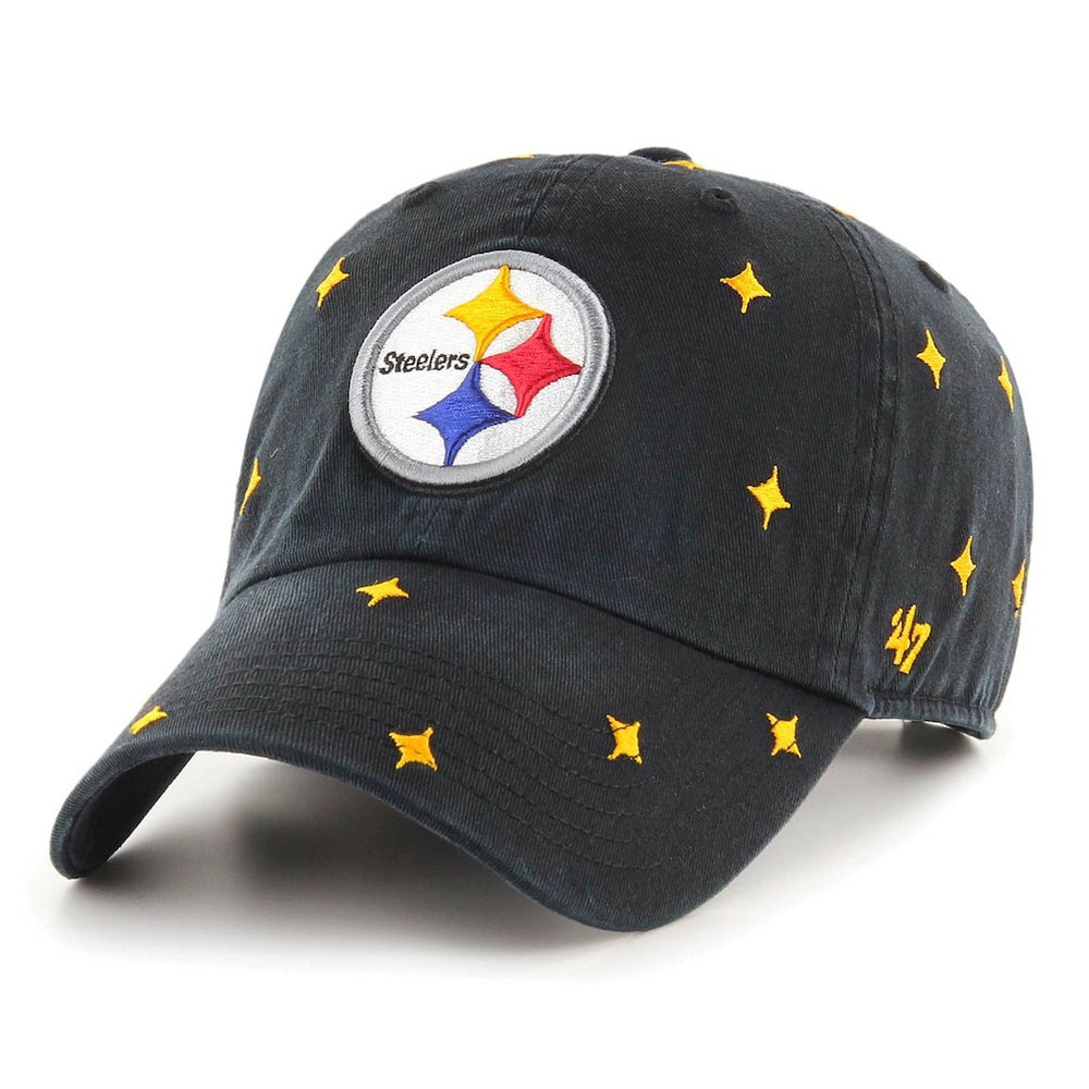 Pittsburgh Steelers '47 Confetti Clean Up Adjustable Hat Black | 47 brand
