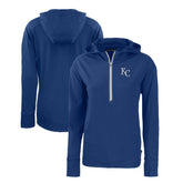 Kansas City Royals Cutter & Buck Women's Daybreak Eco Recycled Half-Zip Hoodie - MLB