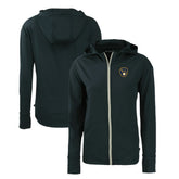 Milwaukee Brewers Cutter & Buck Women's Daybreak Eco Recycled Full-Zip Hoodie - MLB