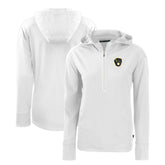 Milwaukee Brewers Cutter & Buck Women's Daybreak Eco Recycled Half-Zip Hoodie - MLB