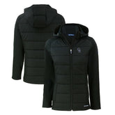 Colorado Rockies Cutter & Buck Women's Evoke Hybrid Eco Softshell Recycled Full-Zip Hoodie Jacket - MLB