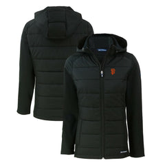 San Francisco Giants Cutter & Buck Women's Evoke Hybrid Eco Softshell Recycled Full-Zip Hoodie Jacket - MLB