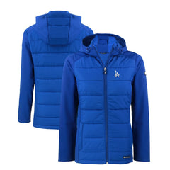 Los Angeles Dodgers Cutter & Buck Women's Evoke Hybrid Eco Softshell Recycled Full-Zip Hoodie Jacket - MLB